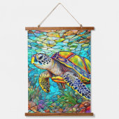 Zeeen schildpadden en zeeschelpen kunst set hangend wandkleed (Voorkant)