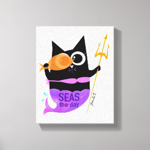 Zeeen van de dag - Mini Canvas Afdruk