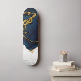 Zeeen van Emerald Gold blauw marmer Skateboard