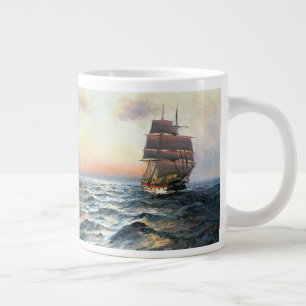 Zeeen voor zeilschip met zeilboot Clipper Jumbo Mo Extra Grote Beker