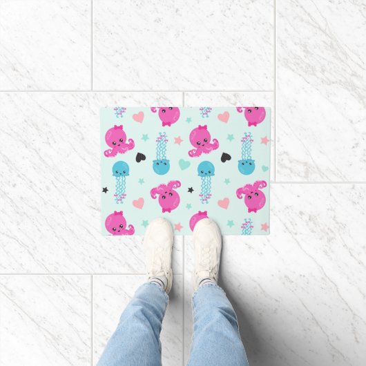 Zeeen, Zee, octopus, kwallen, harten Deurmat (Binnen)