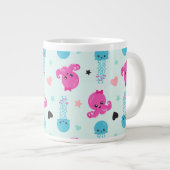 Zeeen, Zee, octopus, kwallen, harten Extra Grote Beker (Voorkant rechts)