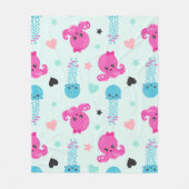 Zeeen, Zee, octopus, kwallen, harten Fleece Deken (Voorkant)
