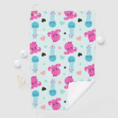 Zeeen, Zee, octopus, kwallen, harten Golfhanddoek (Insitu)