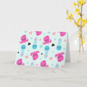 Zeeen, Zee, octopus, kwallen, harten Kaart (Gele Bloem)