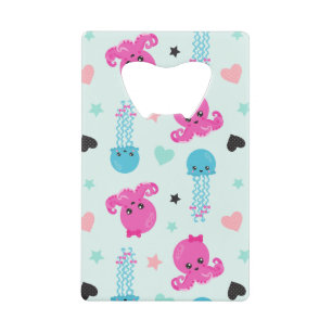 Zeeen, Zee, octopus, kwallen, harten Kredietkaart Flessenopener