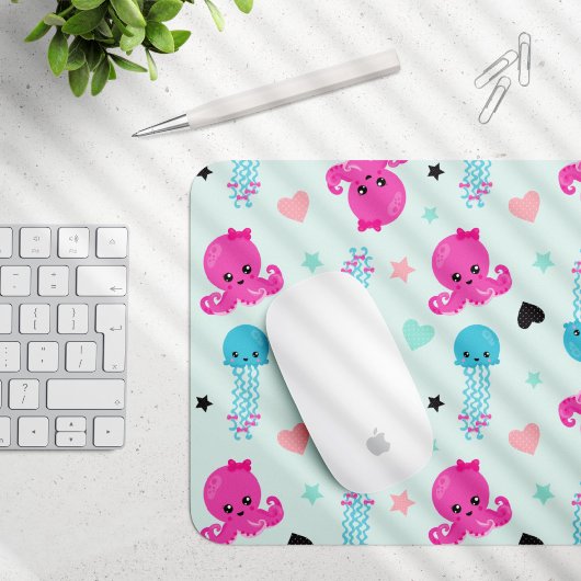 Zeeen, Zee, octopus, kwallen, harten Muismat