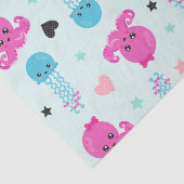 Zeeen, Zee, octopus, kwallen, harten Tissuepapier (Detail)