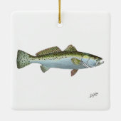 Zeeforel Keramisch Ornament (Achterkant)