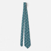 Zeegarnaal Bird Green Pattern Stropdas (Achterkant)