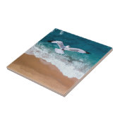 Zeegarnaal over het Zee Shore Tegeltje (Zijkant)