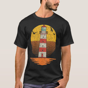 Zeegarnaal vuurtoren voor de zondagse diepvriezer t-shirt