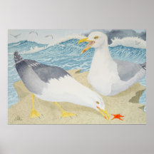 Zeegarren die op een klif rusten