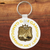 zeegeel goud sleutelhanger (Voorkant)