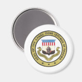 ZEEGEL VAN DE KANALZONE VAN PANAMA MAGNEET (Voorkant / Achterkant)