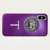 ZEEGEL VAN DE KNIGHTS TEMPLAIRE MONOGRAM Case-Mate iPhone CASE (Achterkant (horizontaal))