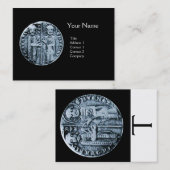 ZEEGEL VAN DE KNIGHTS TEMPLAIRE MONOGRAM VISITEKAARTJE (Voorkant / Achterkant)