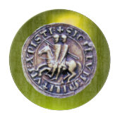 ZEEGEL VAN DE KNIGHTS TEMPLAR-geel Snijplank (Voorkant)