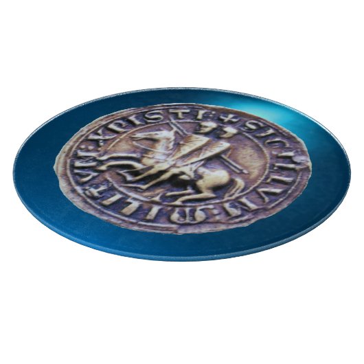 ZEEGEL VAN DE KNIGHTS TEMPLAR-geit blauw Snijplank (Hoek)