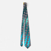 ZEEGEL VAN DE KNIGHTS TEMPLAR-geit blauw Stropdas (Achterkant)