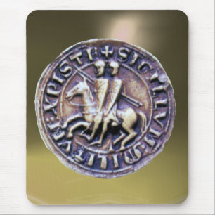 ZEEGEL VAN DE KNIGHTS TEMPLAR grijs Muismat