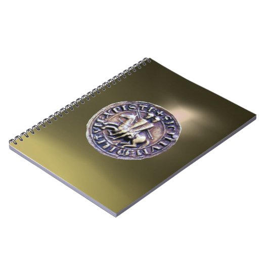 ZEEGEL VAN DE KNIGHTS TEMPLAR grijs Notitieboek (Linkerzijde)