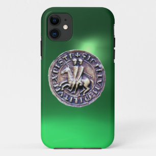 ZEEGEL VAN DE KNIGHTS TEMPLAR-groen iPhone 11 Hoesje
