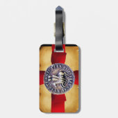 ZEEGEL VAN DE KNIGHTS TEMPLAR Parchment GEM yellow Bagagelabel (Achterkant verticaal)