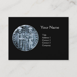 ZEEGEL VAN HET KNIGHTS-MONOGRAM-platina Visitekaartje