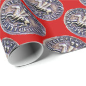 ZEEGEL VAN HET KNIGHTS TEMPLAR Red Cadeaupapier (Rol Hoek)