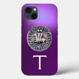 ZEEGEL VAN HET Paarse KNIGHTS TEMPLAR MONOGRAM iPhone 13 Hoesje