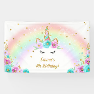 Zeegelaar met bloemen en regenboog spandoek