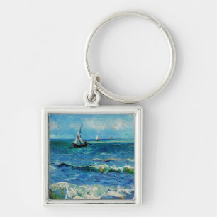 Zeegezicht bij Les Saintes-Maries Fijne Kunst Sleutelhanger