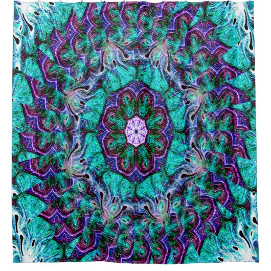 Zeegezicht Bloem..... Douchegordijn (Voorkant)