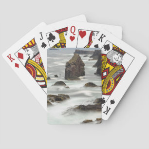 Zeegezicht en zee-stapels, Shetland Pokerkaarten
