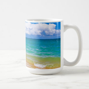 Zeegezicht langs Hanalei Bay Koffiemok