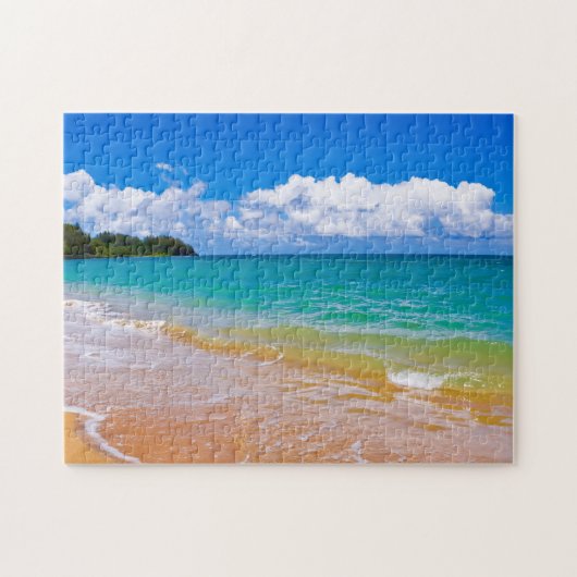 Zeegezicht langs Hanalei Bay Legpuzzel (Horizontaal)