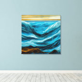 Zeegezicht schilderij - stretched canvas print (Insitu (Houten vloer))