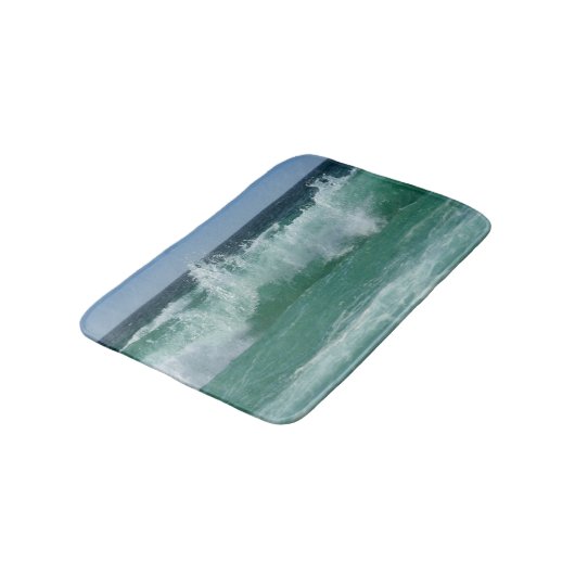 zeegezicht strand golven Sjabloon klein Badmat (Gekanteld)