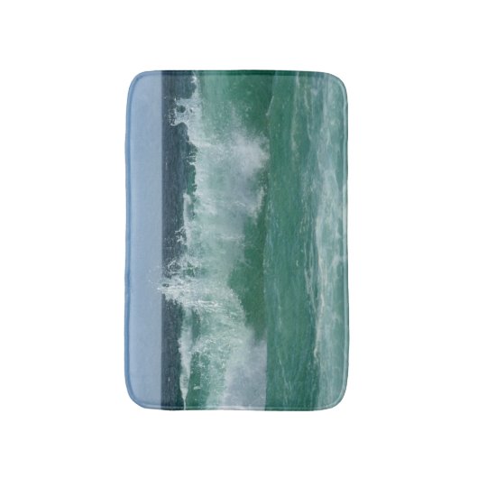  zeegezicht strand golven Sjabloon klein Badmat (Voorkant Verticaal)