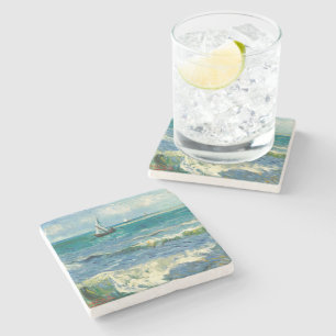 zeegezicht   Vincent van Gogh Stenen Onderzetter