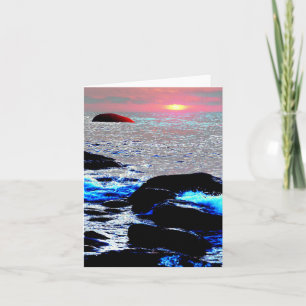 Zeegezicht zonsondergang..... kaart