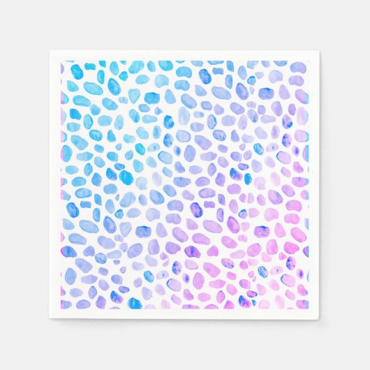 Zeeglas Waterverf Schilderen Strand Servet (Voorkant)