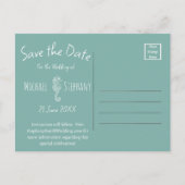 Zeeglas Zeepaardje | Red de Strand Datum Briefkaart (Achterkant)