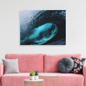 Zeegolven canvas print (Insitu (Woonkamer))