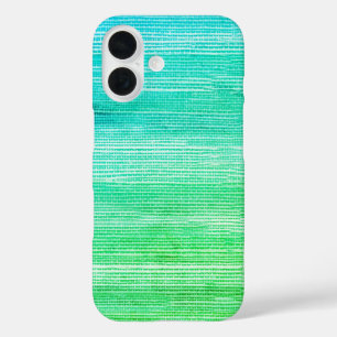 Zeegras Abstracte Waterverf Ombre Neon iPhone 16 Hoesje