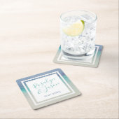 Zeegrens Vierkante Kartonnen Onderzetter (Insitu)