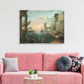 Zeehaven met de Embarkation Canvas Afdruk (Insitu (Woonkamer))