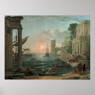Zeehaven met de Embarkation Poster