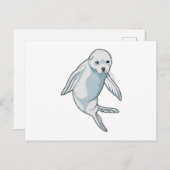 Zeehond bij het zwemmen briefkaart (Voorkant / Achterkant)